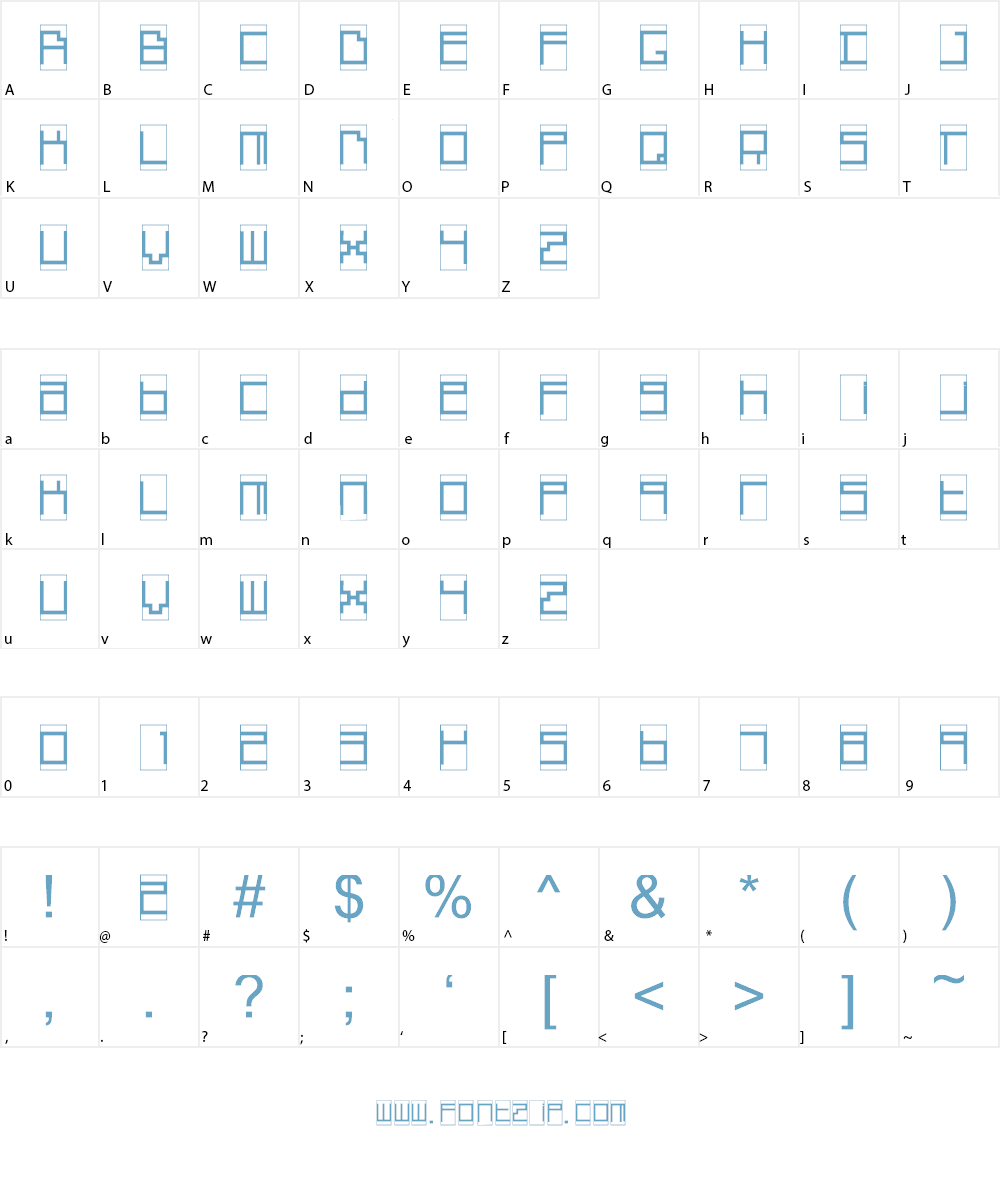 Box Top Font Character